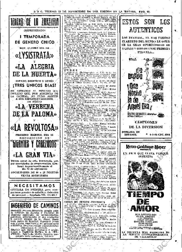 ABC MADRID 11-09-1964 página 55