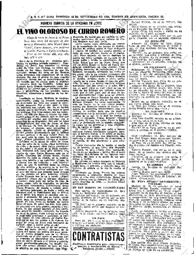 ABC SEVILLA 13-09-1964 página 61