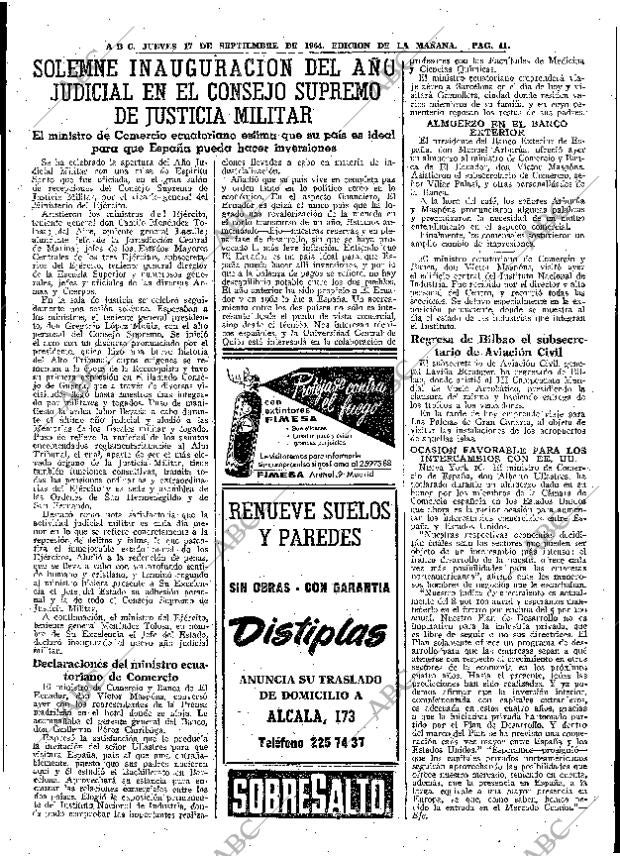 ABC MADRID 17-09-1964 página 41