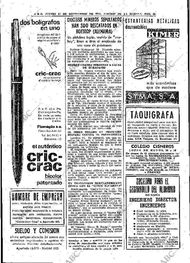 ABC MADRID 17-09-1964 página 42