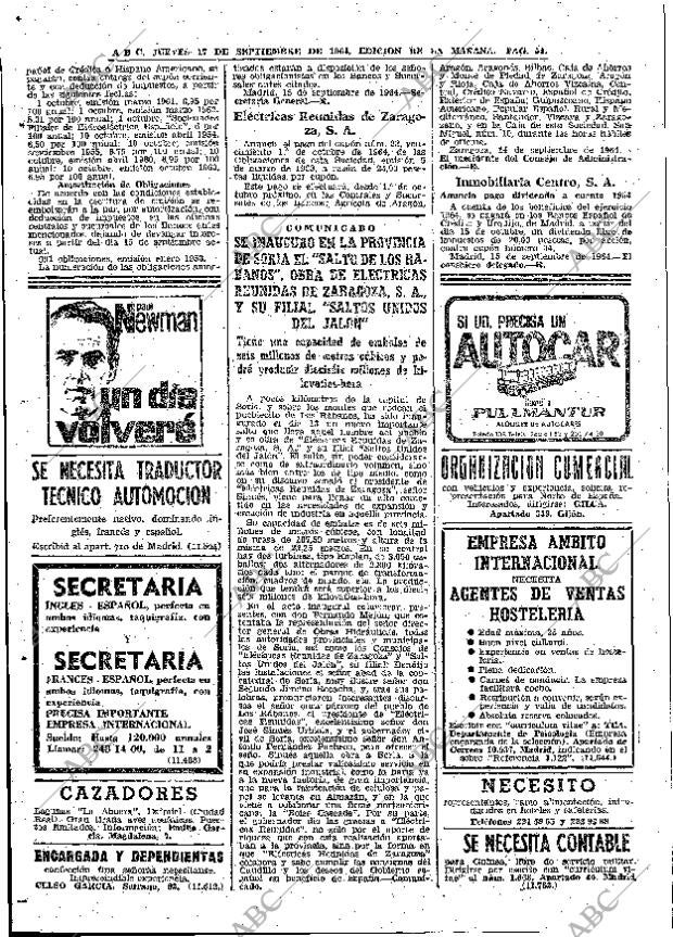 ABC MADRID 17-09-1964 página 54