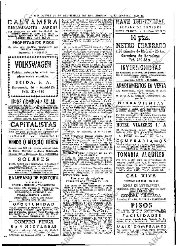 ABC MADRID 17-09-1964 página 58