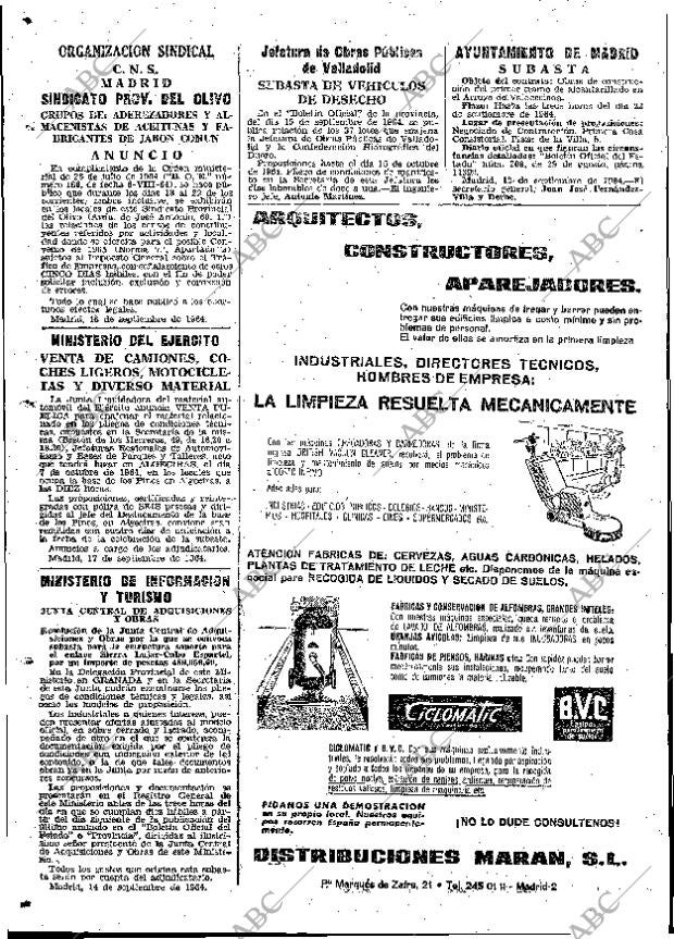 ABC MADRID 17-09-1964 página 74