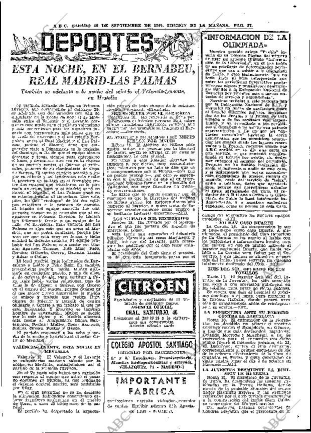 ABC MADRID 19-09-1964 página 57