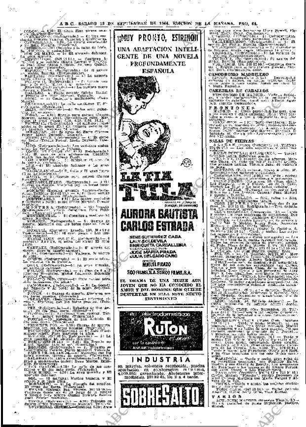 ABC MADRID 19-09-1964 página 64