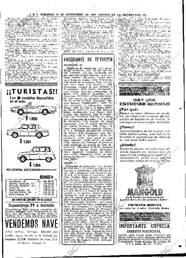 ABC MADRID 20-09-1964 página 107