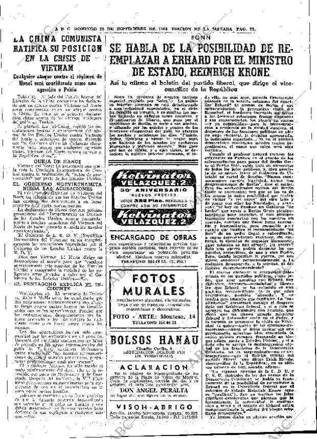 ABC MADRID 20-09-1964 página 73