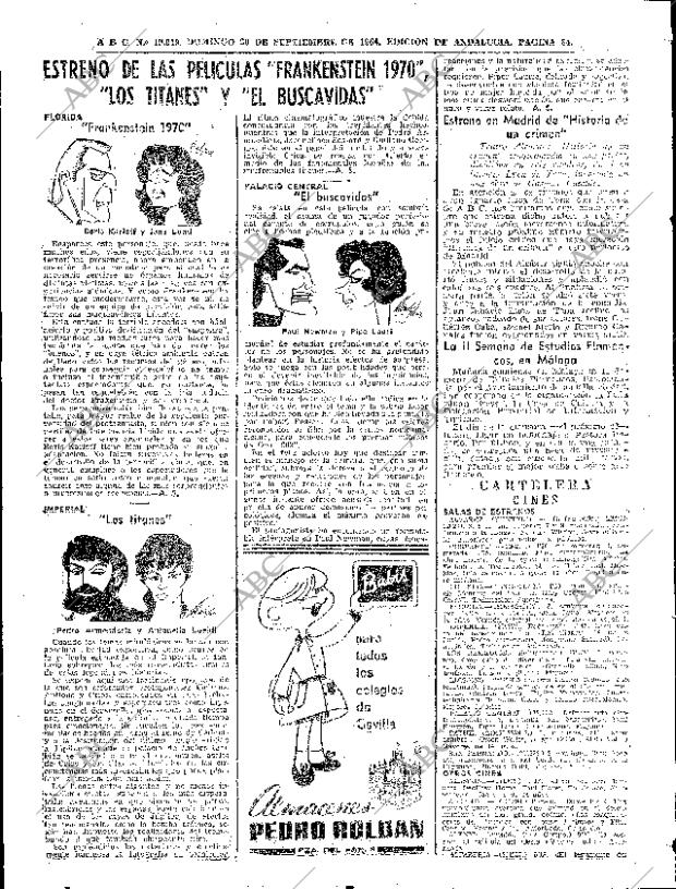 ABC SEVILLA 20-09-1964 página 84