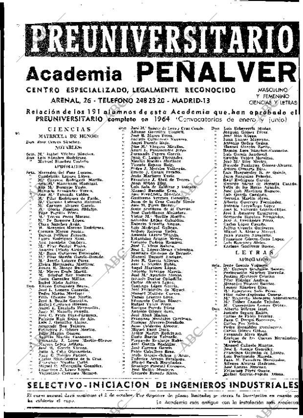 ABC MADRID 22-09-1964 página 14