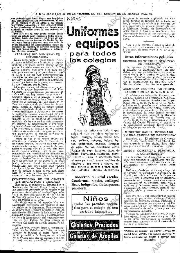 ABC MADRID 22-09-1964 página 42