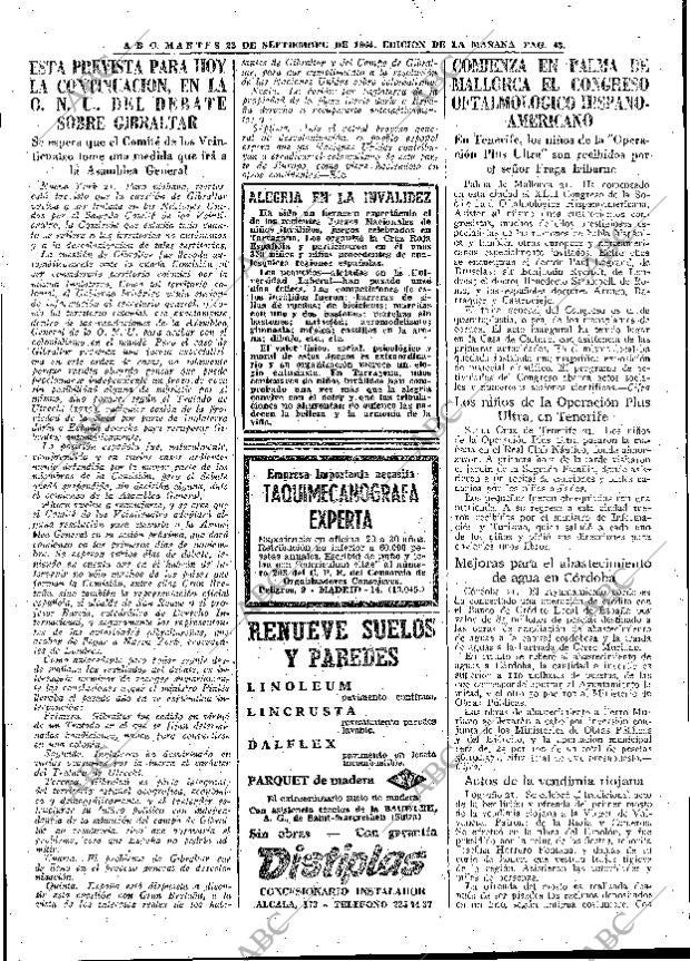 ABC MADRID 22-09-1964 página 43