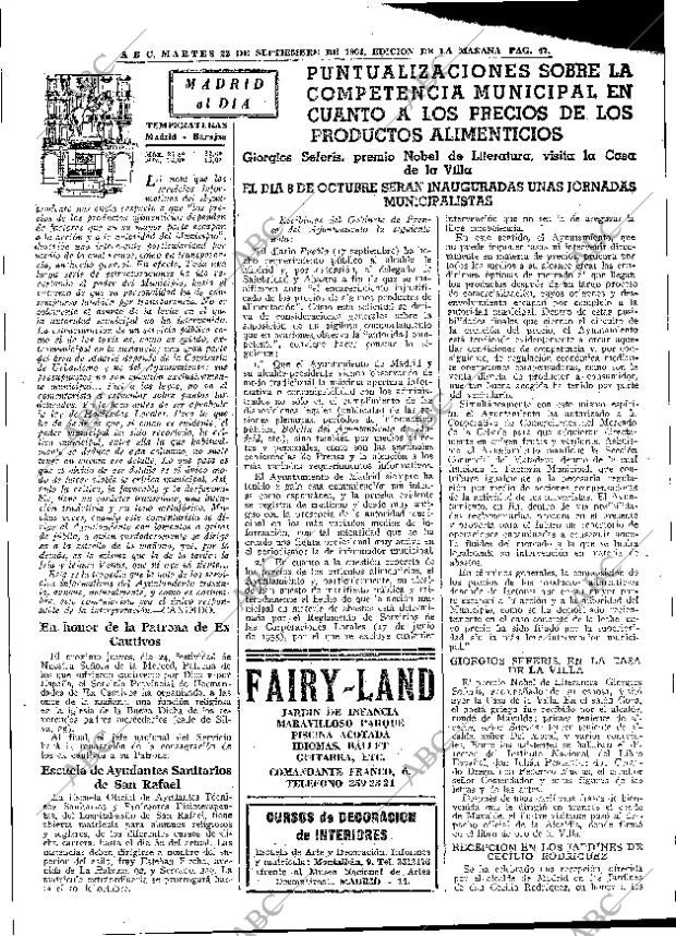 ABC MADRID 22-09-1964 página 47