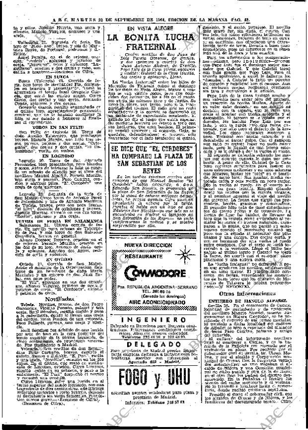 ABC MADRID 22-09-1964 página 52