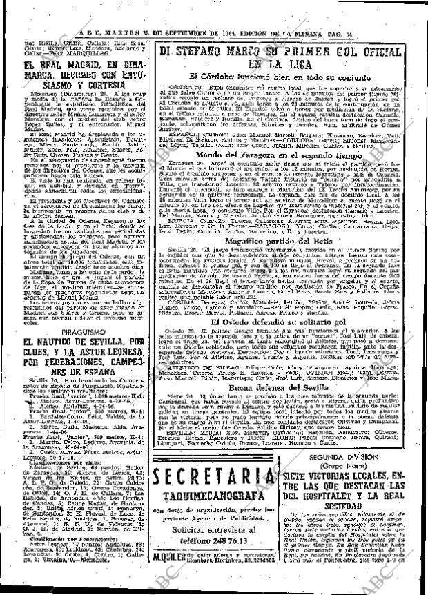 ABC MADRID 22-09-1964 página 54