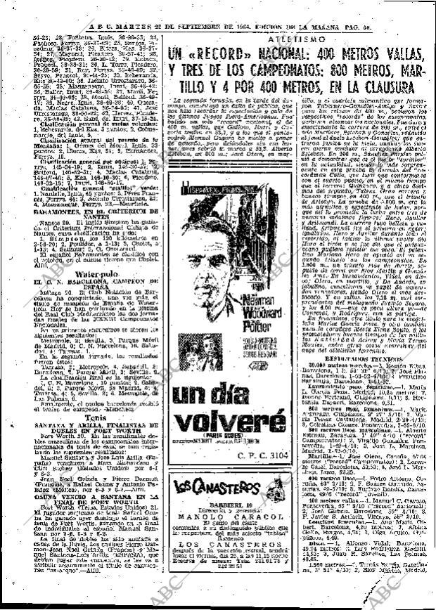 ABC MADRID 22-09-1964 página 58