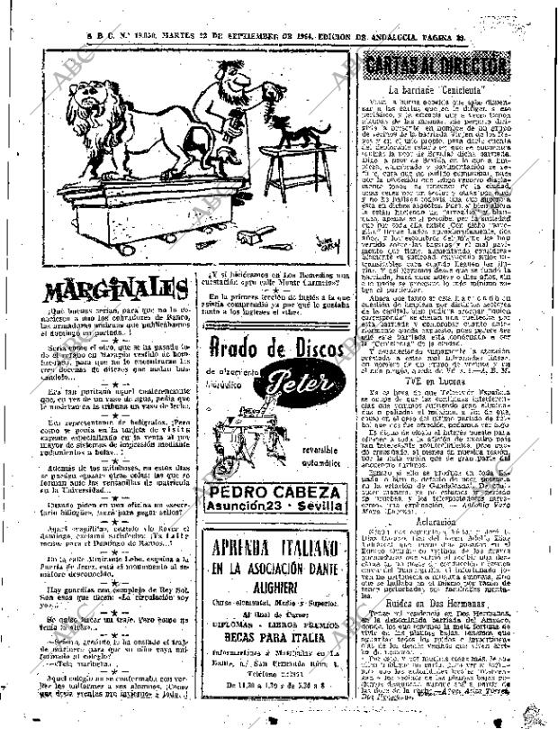 ABC SEVILLA 22-09-1964 página 33