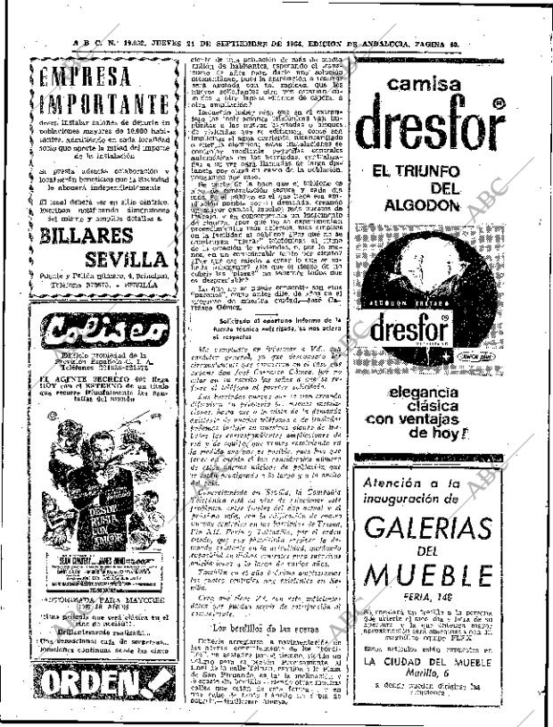 ABC SEVILLA 24-09-1964 página 40