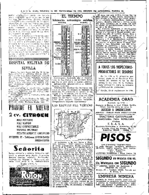 ABC SEVILLA 25-09-1964 página 44