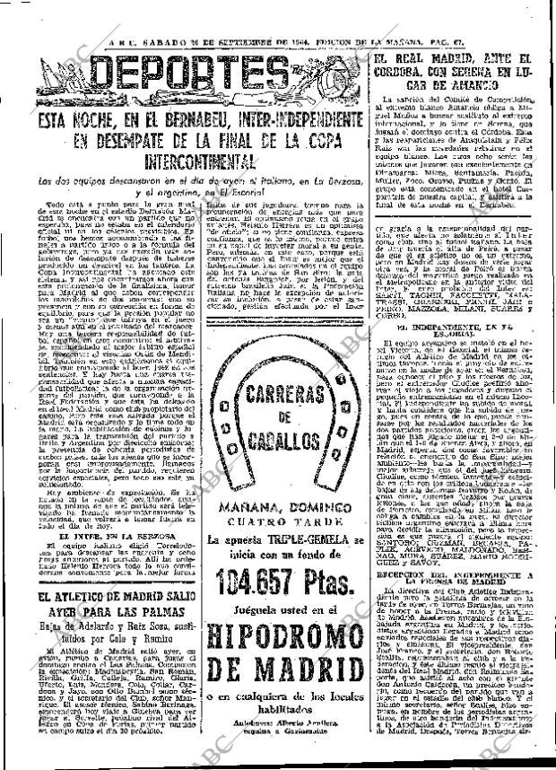 ABC MADRID 26-09-1964 página 67