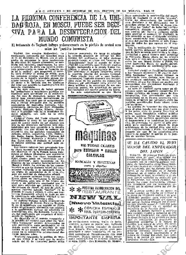 ABC MADRID 01-10-1964 página 57