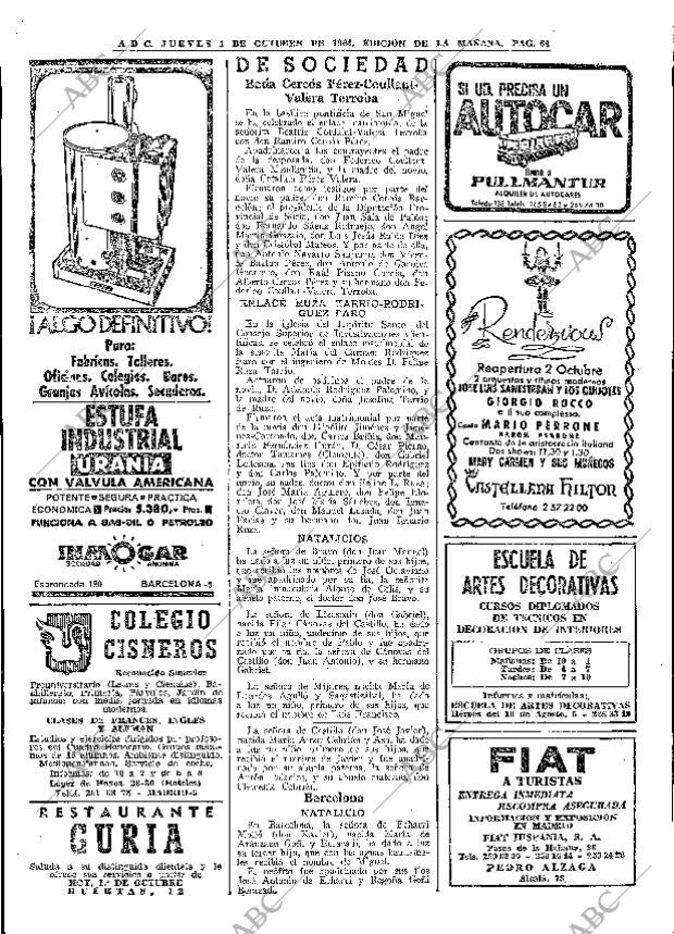 ABC MADRID 01-10-1964 página 64