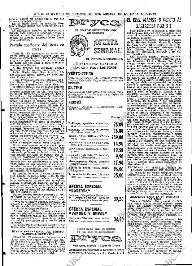 ABC MADRID 01-10-1964 página 76