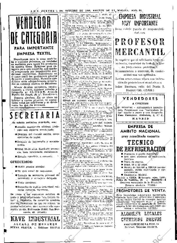 ABC MADRID 01-10-1964 página 82
