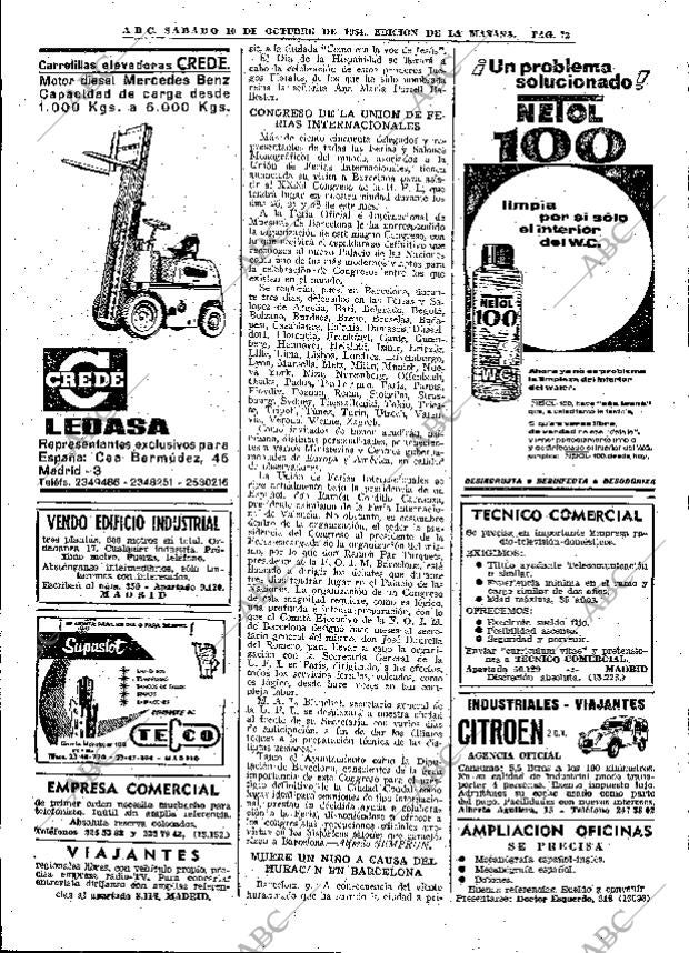 ABC MADRID 10-10-1964 página 72