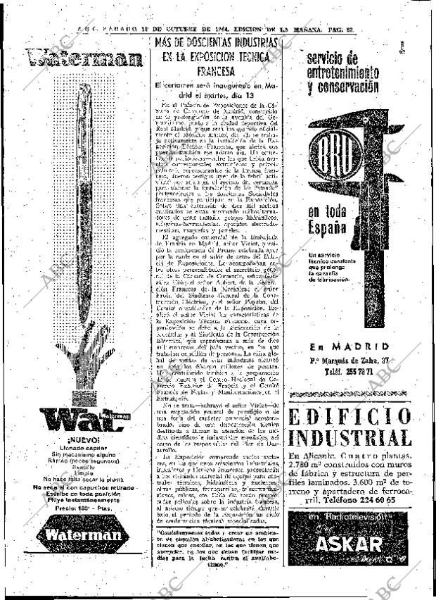 ABC MADRID 10-10-1964 página 82