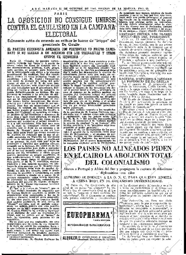 ABC MADRID 13-10-1964 página 49