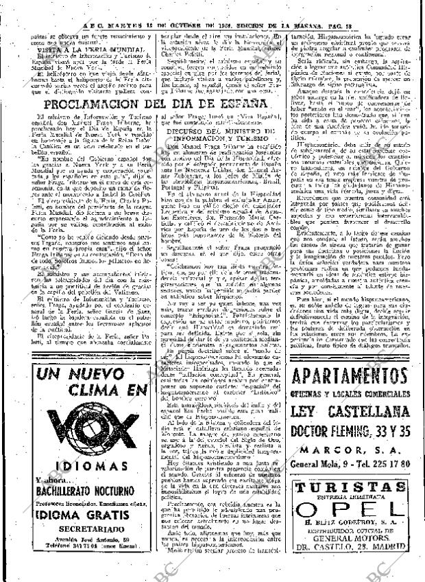 ABC MADRID 13-10-1964 página 58