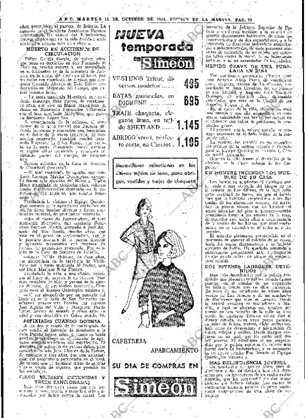 ABC MADRID 13-10-1964 página 70