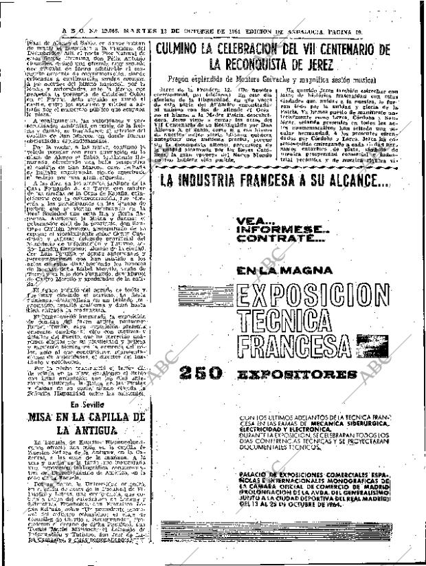 ABC SEVILLA 13-10-1964 página 19