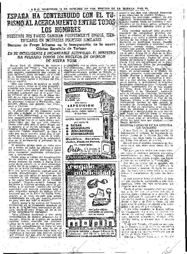 ABC MADRID 14-10-1964 página 49