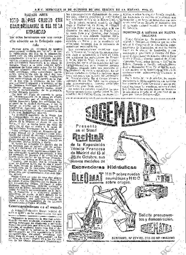 ABC MADRID 14-10-1964 página 51