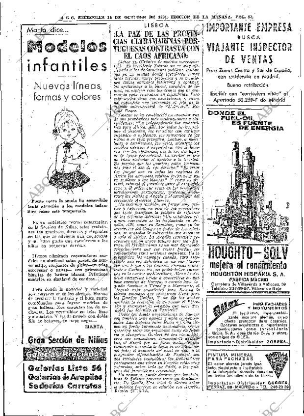 ABC MADRID 14-10-1964 página 52