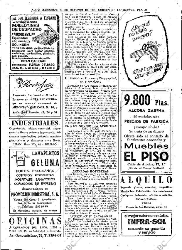 ABC MADRID 14-10-1964 página 66