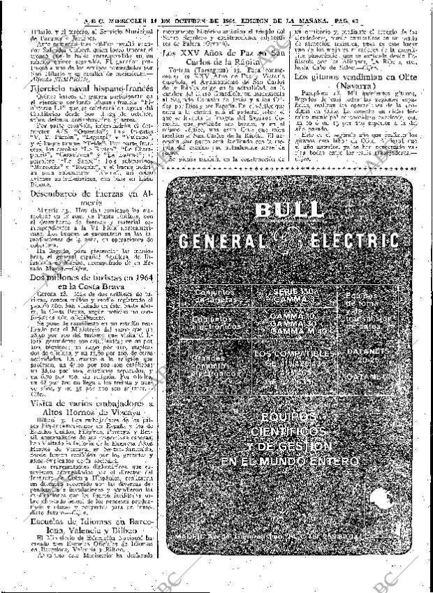 ABC MADRID 14-10-1964 página 67