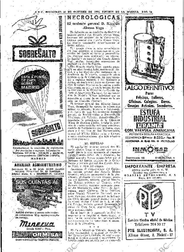 ABC MADRID 14-10-1964 página 74