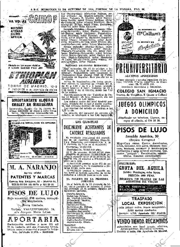 ABC MADRID 14-10-1964 página 86