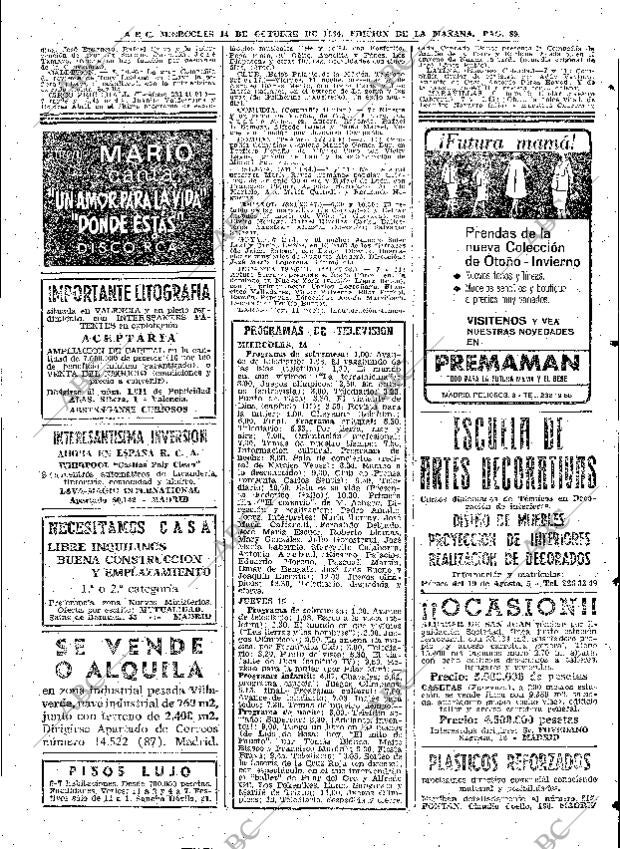 ABC MADRID 14-10-1964 página 89