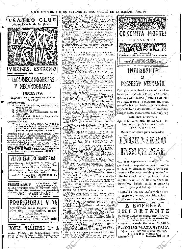 ABC MADRID 14-10-1964 página 90