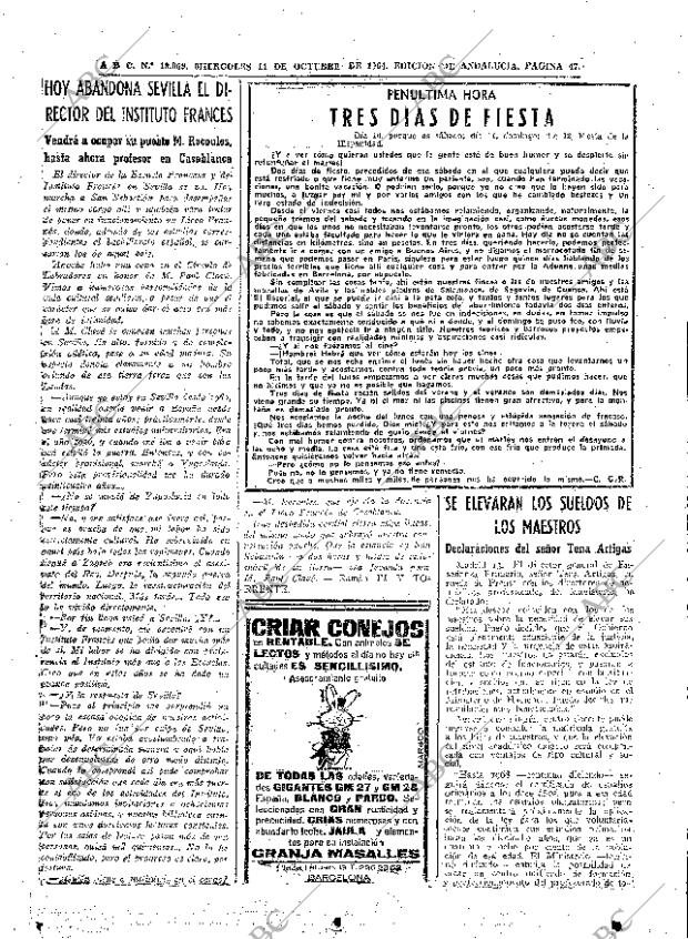 ABC SEVILLA 14-10-1964 página 47