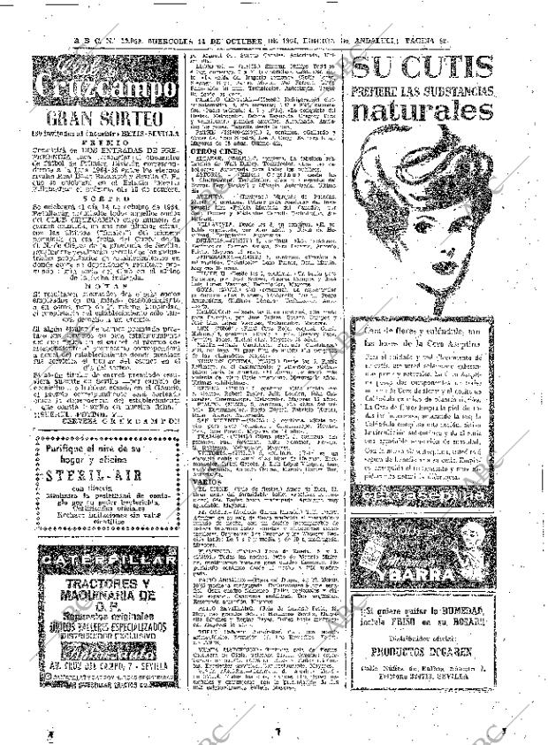 ABC SEVILLA 14-10-1964 página 62