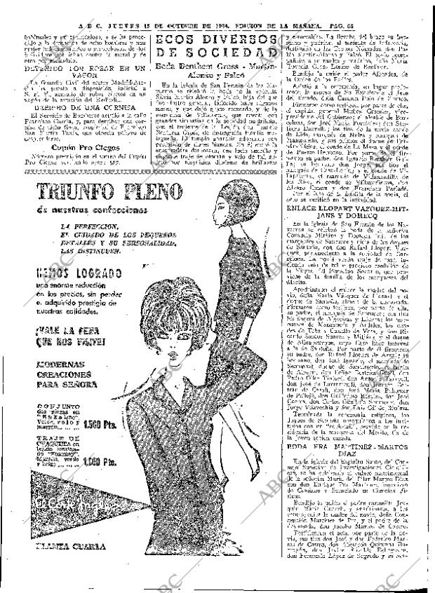 ABC MADRID 15-10-1964 página 65