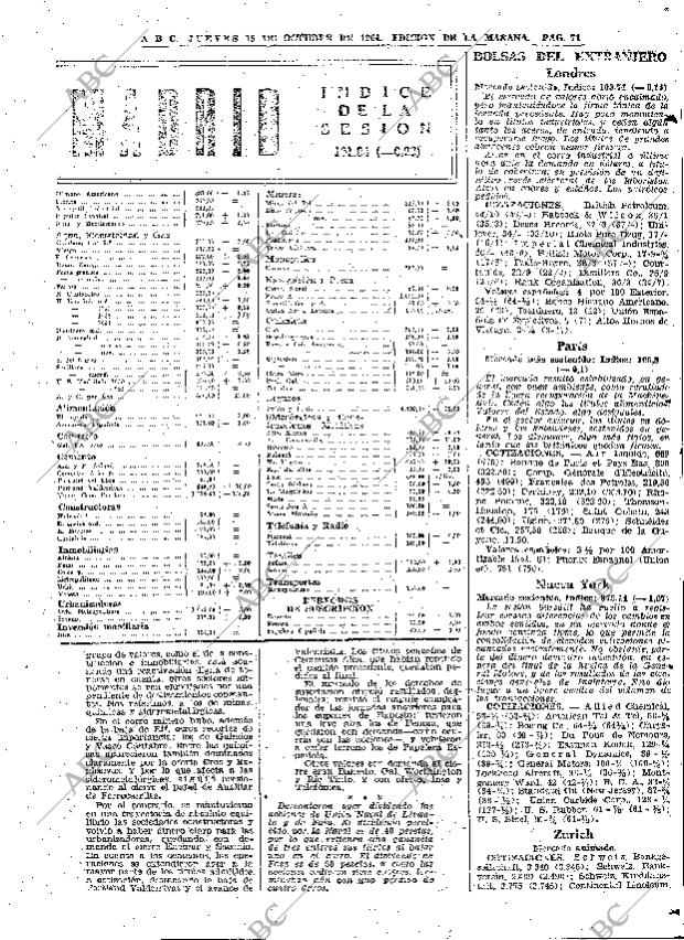 ABC MADRID 15-10-1964 página 71