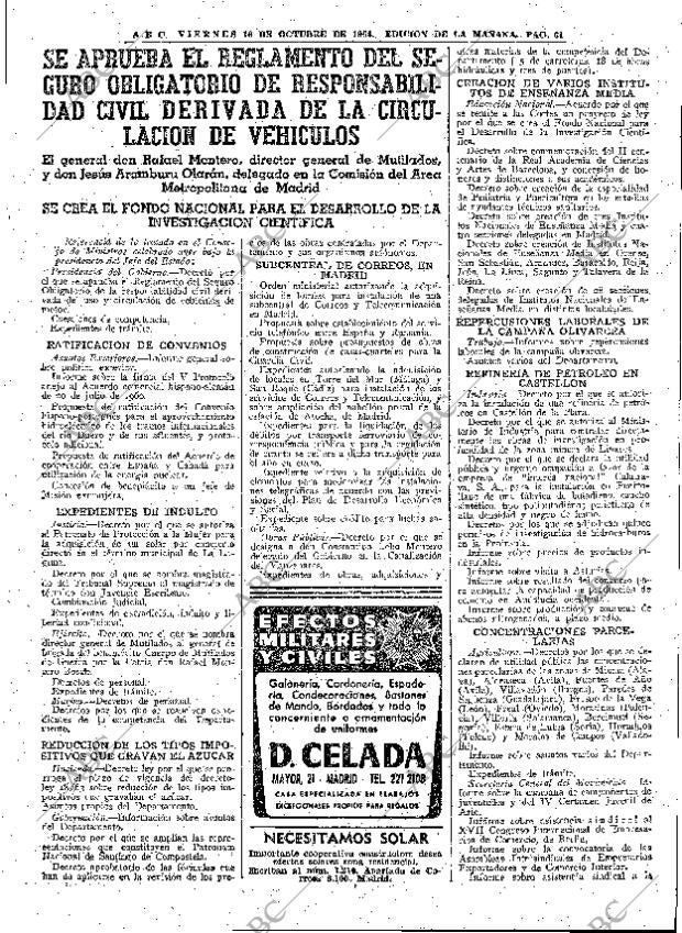 ABC MADRID 16-10-1964 página 61