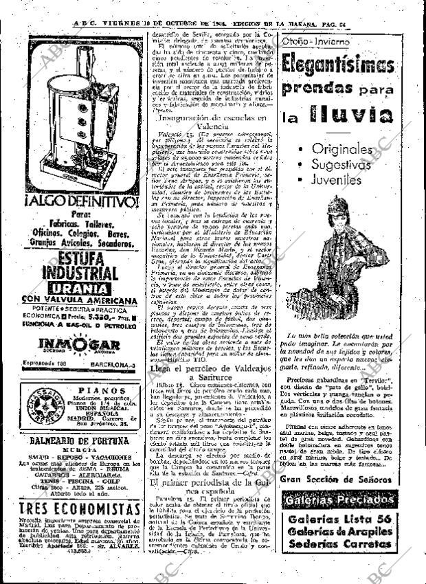 ABC MADRID 16-10-1964 página 64