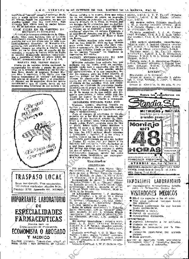 ABC MADRID 16-10-1964 página 81