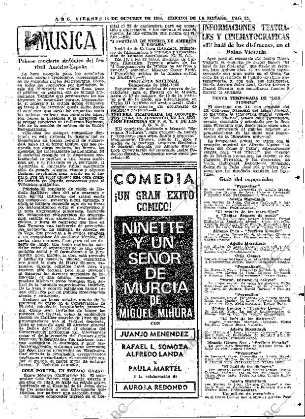 ABC MADRID 16-10-1964 página 85